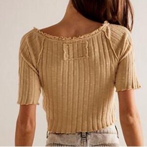 Free People Ribbed Knit Top